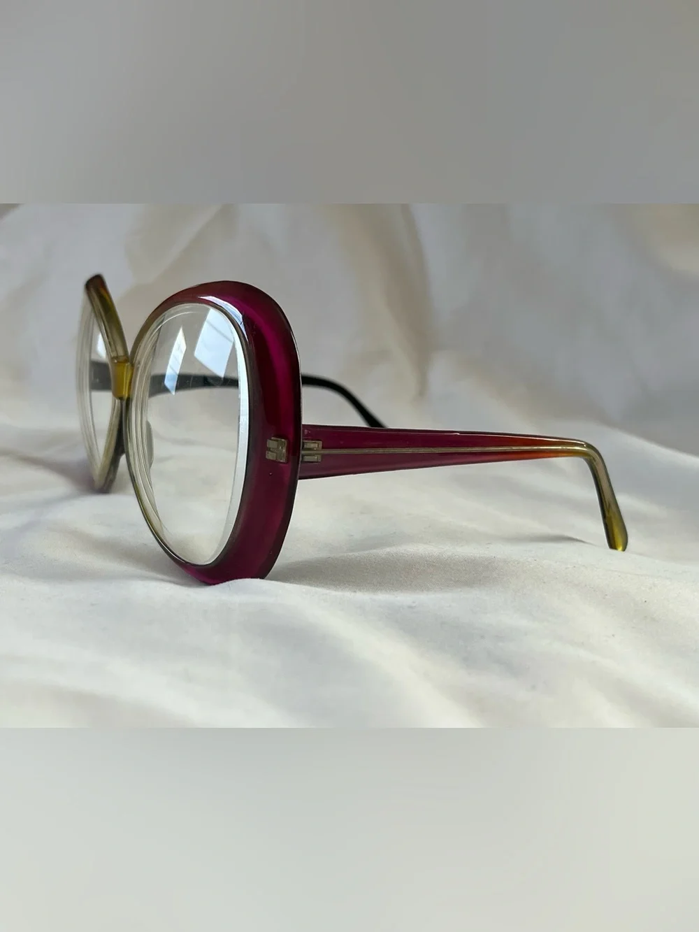Vtg Dr.Peepers Retro Bugeyed Jumbo Glasses Multi color Rare S5686 70s